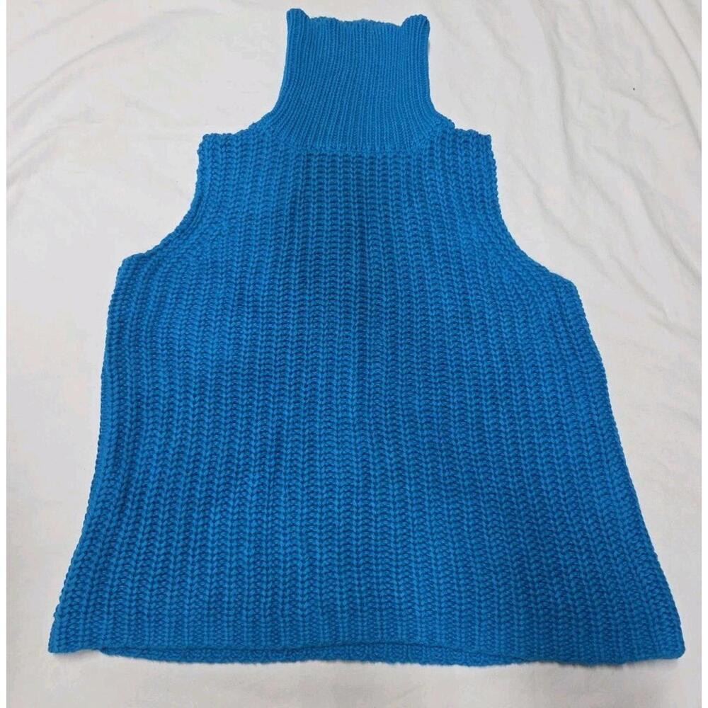 Vintage Express World Brand Purple Turtleneck Sleeveless Sweater Women’s Sz. L